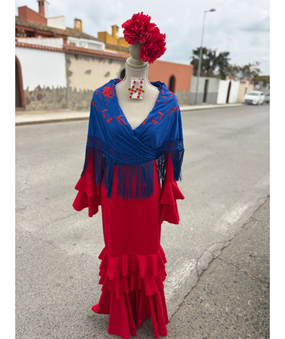 Maxi mantón bordado