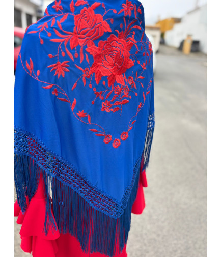 Maxi mantón bordado