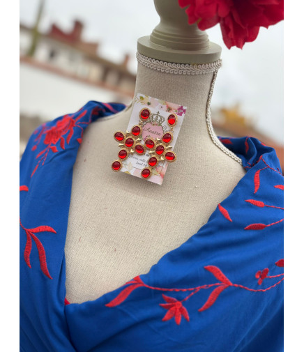 pendiente cruz crital