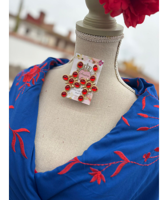 pendiente cruz crital